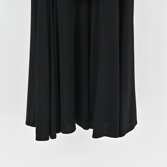 BCBGMAXAZRIA Dress Size M Black Sleeveless VNeck Ruched Drape Stretch Drop Waist - Picture 7 of 12